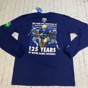 Mens‎ Y2K NOTREDAME college Football Shake Down XL deadstock long sleeve alumni